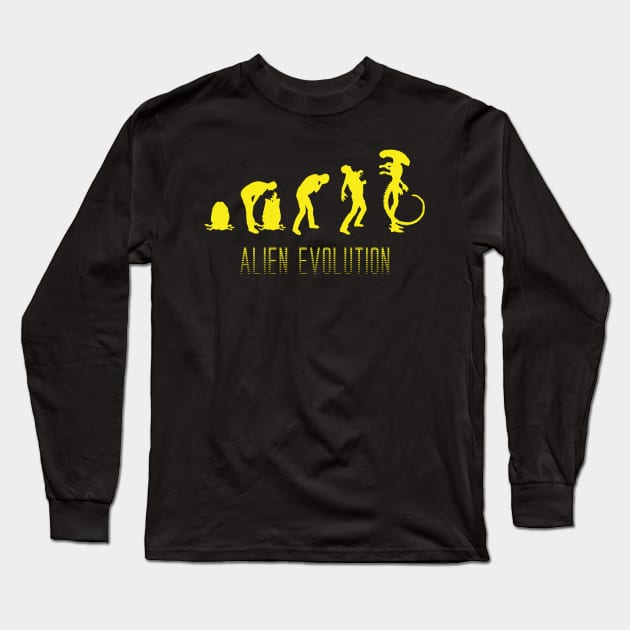 Alien Evolution Long Sleeve T-Shirt by Nykos